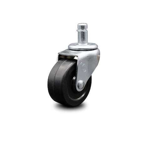 Service Caster 2 Inch Soft Rubber Wheel 7/8 Grip Ring Stem Caster SCC-GR05S210-SRS-71678